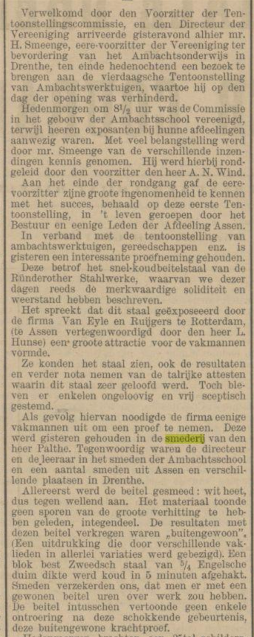 Assen - Palthe 29-09-1908