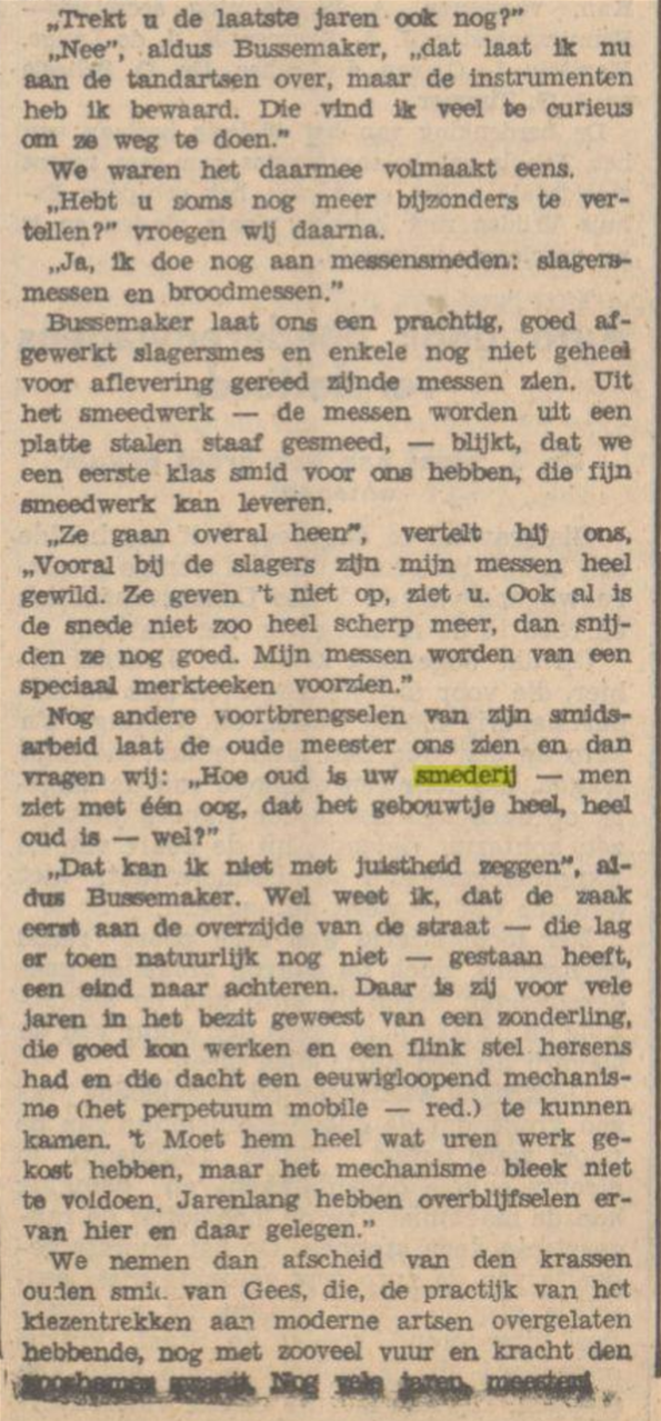 Gees - Barts Bussemaker - 1934 Prov. Drentsche en Asser Courant