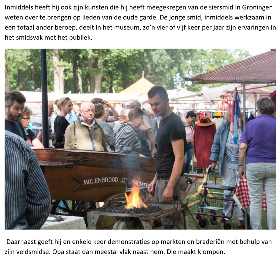 Zuidlaren - de jonge smid Leon Zuurd uit Vries