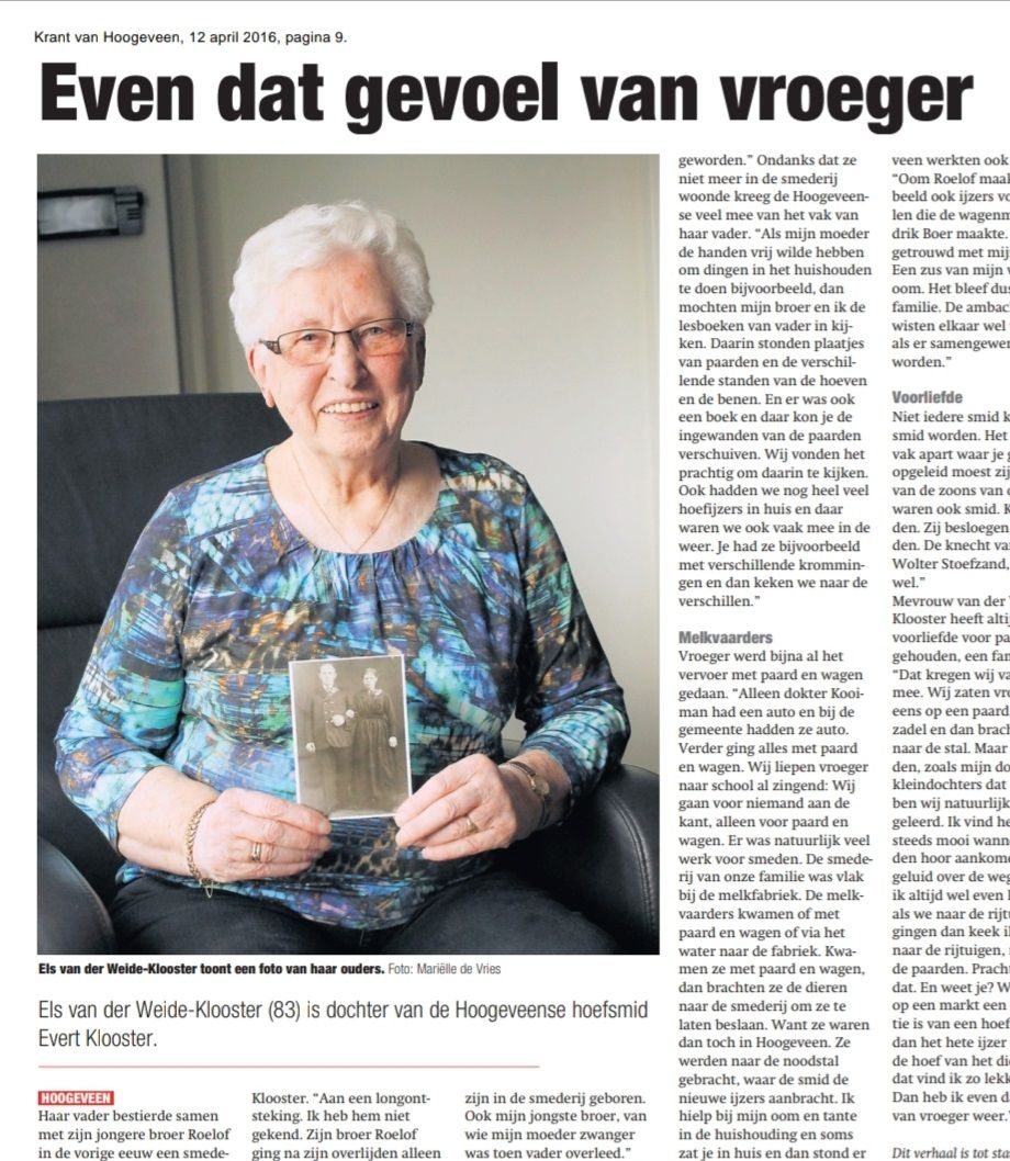Hoogeveen - verhaal over Evert Klooster