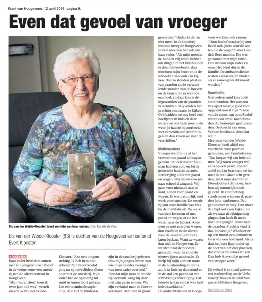 Hoogeveen - verhaal over Evert Klooster
