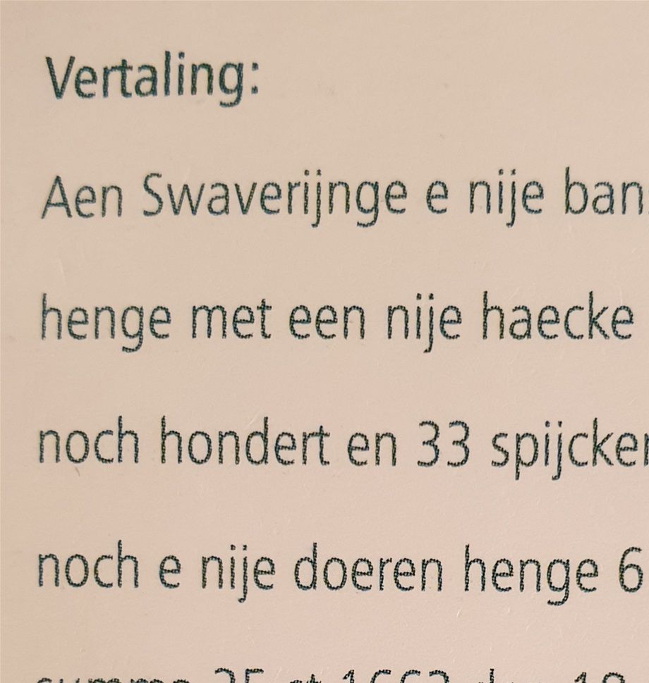 Zweeloo- vertaling van de nota hierboven