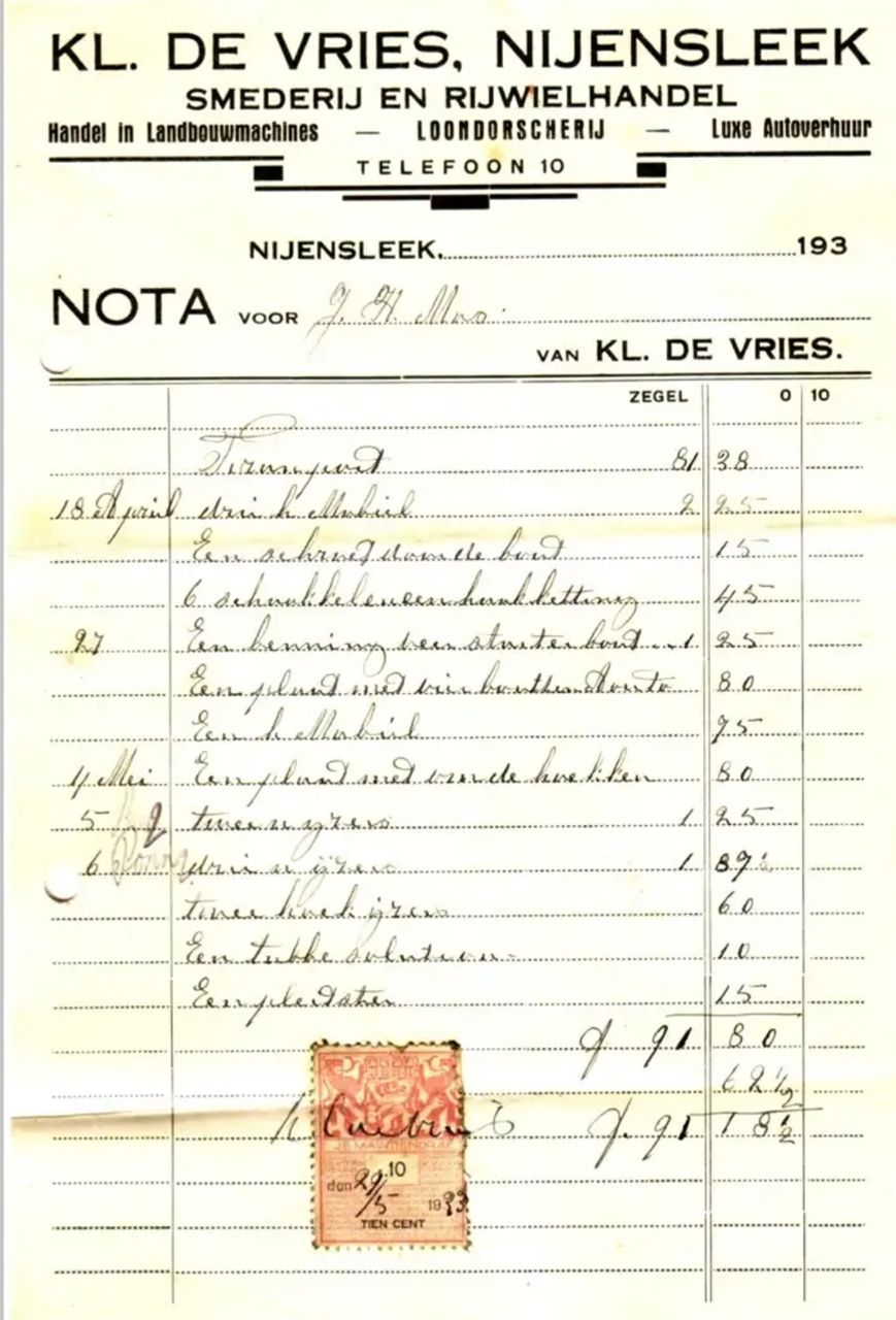 Nijensleek - Klaas de Vries - 1933