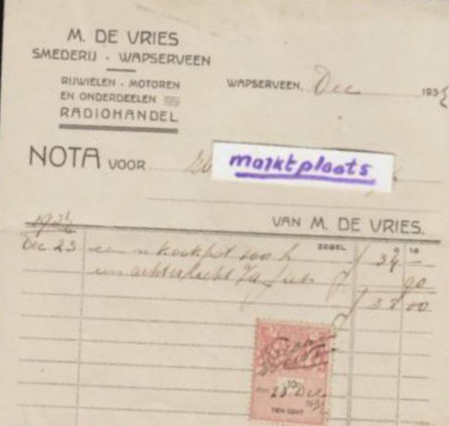Wapserveen - De Vries - 1933
